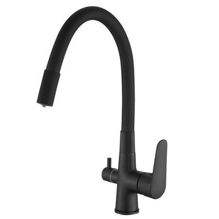 смеситель для кухни ESKO Coral канал для фильтра латунь черный смеситель для кухни milardo rora канал для фильтра