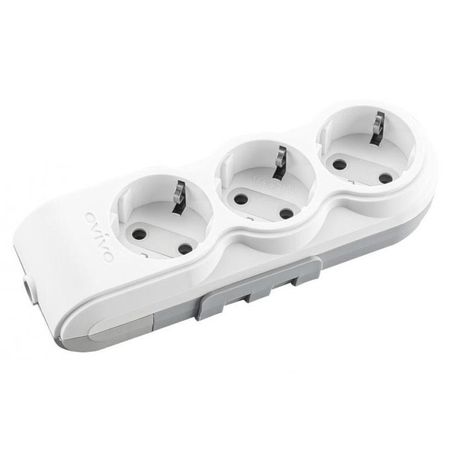 колодка розеточная OVIVO 3 гнезда с заземлением белый колодка 2 гнезда эра с зазeмлением белая