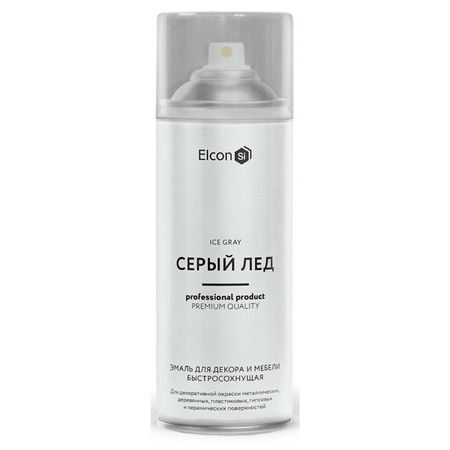 эмаль аэрозольная ELCON для декора 520мл серый лед, арт.00-00462263 поддельные книги для декора