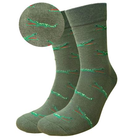 носки COMANDOR Крокодил размер 29 мужские хаки/зелёный фетровая гирлянда happy birthday хаки коричневые флажки 100 дней