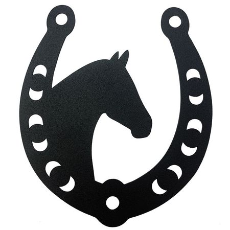 украшение садовое Подкова с конем 18х12х15см рождественское украшение moonbiffy в виде лося