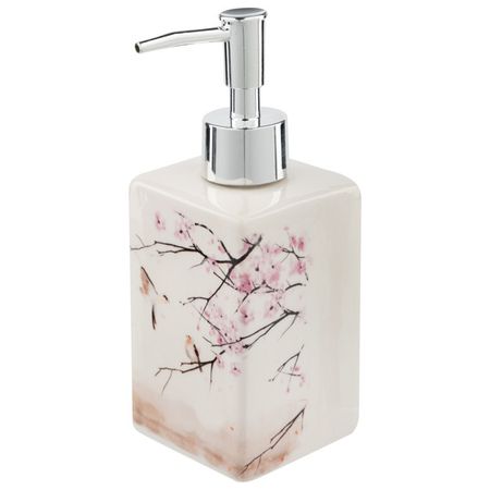дозатор для жидкого мыла РЫЖИЙ КОТ Сакура керамика белый библиотека ароматов сакура 90гр