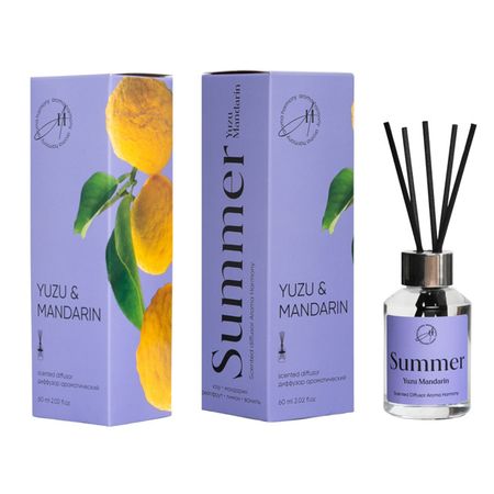 аромадиффузор AROMA HARMONY Summer Yuzu Mandarin 60мл roses greedy парфюмерная 60мл