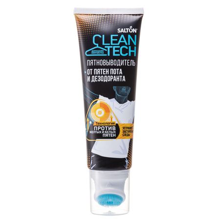 пятновыводитель SALTON CleanTech от пятен пота и дезодоранта без хлора 120мл гель дезинфицирующий чистин без хлора 750 мл