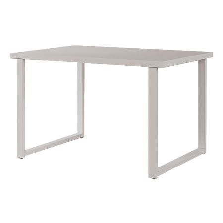 стол нераздвижной 1200х800х750мм белый металл/ВЛДСП с П-образным подстол нераздвижнойьем подстолье для стола prosmith лофт 710х550мм z образное