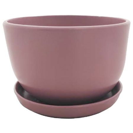 горшок керамический с поддоном 1,65л  d16,5см пастельно-фиолетовый фиолетовый керамический чайник ri oniy teaset 130 мл
