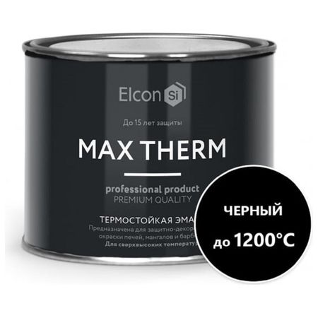 эмаль термостойкая ELCON для печей 400г чёрная, арт.00-00004052 эмаль термостойкая elcon для печей 0 8кг чёрная арт 00 00004050