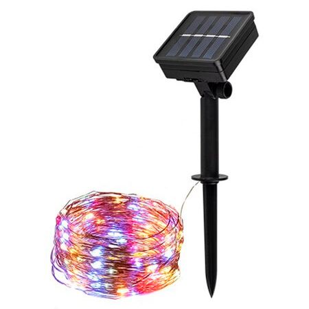 гирлянда 11,9м 100ламп мульти на солнечной батерее хэллоуин led гирлянда летучая мышь пластик