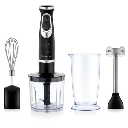 блендер BRAYER BR1240 800Вт измельчитель/венчик черный