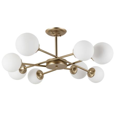 люстра потолочная ARTE LAMP Марко E14 8х60Вт металл стекло белый люстра потолочная lumion comfi e14 4х40вт металл стекло латунь прозрачный