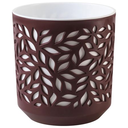 кашпо Leaves 2,5л пластик слива/антрацит камень точильный apollo zorro 17см зеленый карборунд пластик