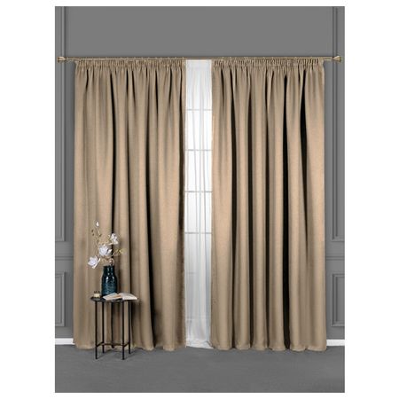 штора портьерная на шт.ленте DAILY BY T Лорена блэкаут 220х270см бежевая, арт.1027.00265 штора портьерная на шт ленте cassia шантори блэкаут 200х260см экрю арт 1027 00414