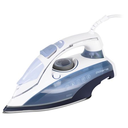 утюг POLARIS PIR 3074 SG 3000Вт 320 г/мин керамика белый голубой фен polaris phd 1110 голубой