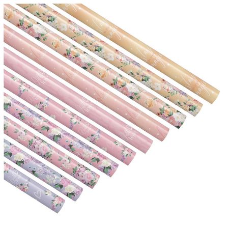 бумага упаковочная Цветы 70х100см ассорти в асс-те