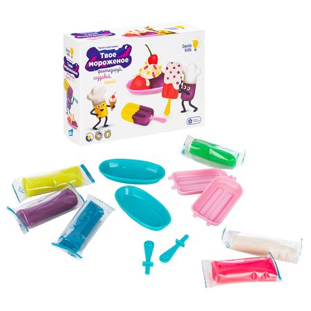 набор для лепки Твое мороженое 6шт формочки для печенья с котом pla