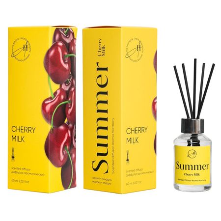 аромадиффузор AROMA HARMONY Summer Сherry milk 60мл roses greedy парфюмерная 60мл
