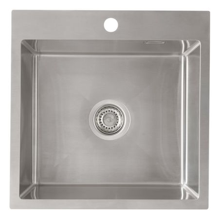 мойка врезная Юкинокс Практика 500х500х200мм с выпуском брашированная зенкер практика 12 4х56мм под резьбу м6