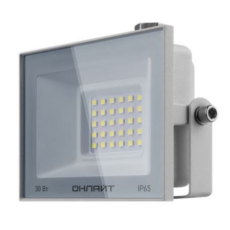 прожектор светодиодный ОНЛАЙТ 30Вт 6000K IP65 LED белый zodolamp потолочный прожектор led 3 5 7 10 12 15 30вт