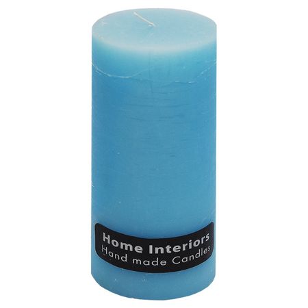свеча-столбик HOME INTERIORS Рустик 7х19см 50ч/г голубая без аромата свеча столбик home interiors голубой 7х10 см