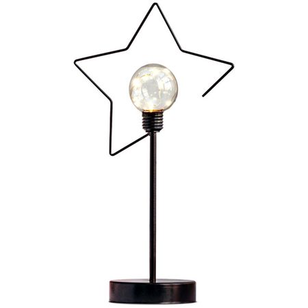 светильник декоративный Фотон Звезда лофт LED черный светильник ночник включай звезда с выключателем