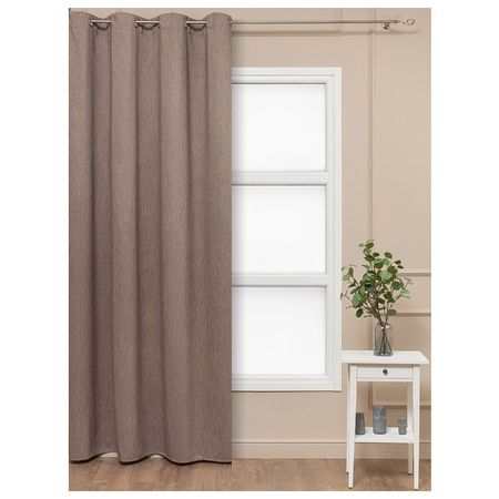 штора портьерная на люверсах AMORE MIO софт 180х260см бежевый, арт.51161