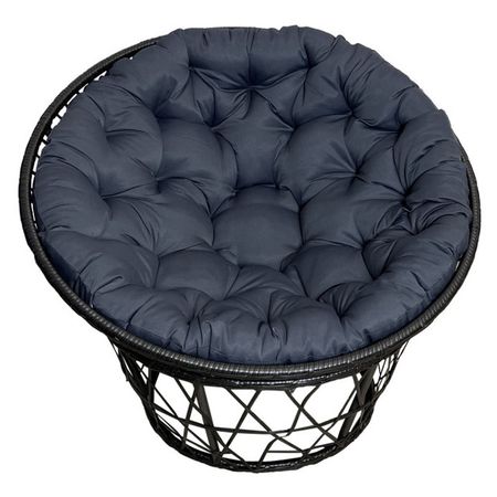 кресло Релакс 80x110x105см искусственный ротанг сиденье для стула искусственный лен 44х39см серое арт сфил сер