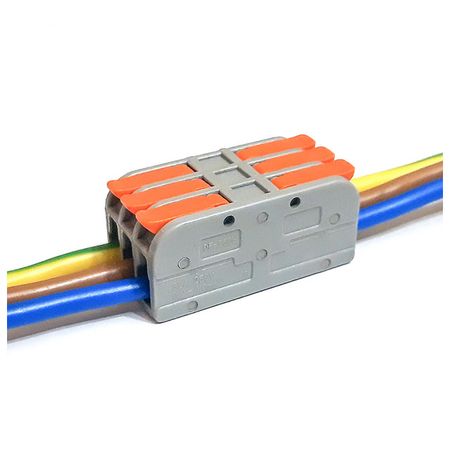 клемма проходная DORI с рычажком 3х4мм.кв 3шт серый клемма соединительная navigator 2х2 5кв мм 50шт серый