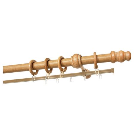 карниз 2-рядный УЮТ 28мм 300см светлый дуб, арт.28.02ТО.035.300 карниз 2 рядный 28мм 150см светлый дуб арт 28 02 035 150