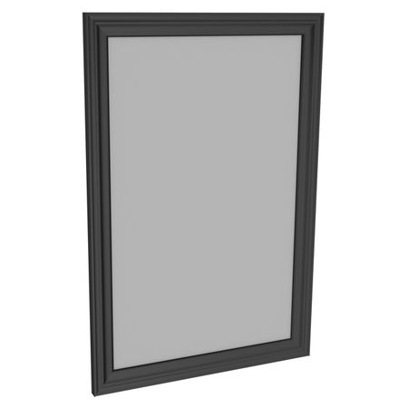 зеркало навесное в раме Кантри 600х24х900мм черный сосна полка навесная кантри 1430х218х285мм сосна