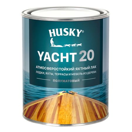 лак уретано-алкидный HUSKY YACHT 20 яхтный 0,9л полуматовый, арт.30135 лак уретано алкидный husky yacht 20 яхтный 0 9л полуматовый арт 30135