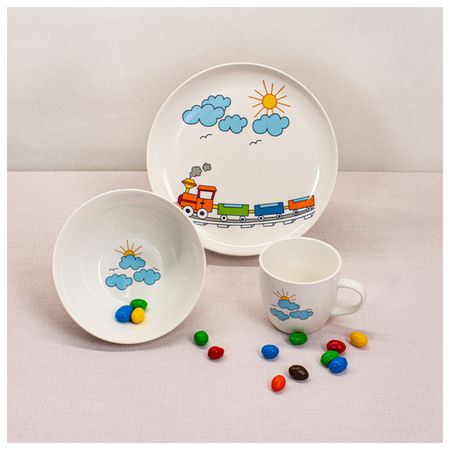 набор посуды STENOVA HOME Train 3 предмета фарфор посуды stenova home train 3 предмета фарфор