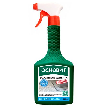 средство ОСНОВИТ Сэйфскрин-Экстра SGl11 для удаления цемента 0,5л, арт.70577 антисептик основит сэйфскрин экстра sbd22 удалитель плесени 0 5л арт 70579