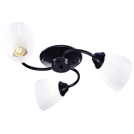 люстра потолочная РОССВЕТ Люпин 3х20Вт Е27 черный металл пластик люстра потолочная россвет вьюн 2х20вт е27 металл пластик белый