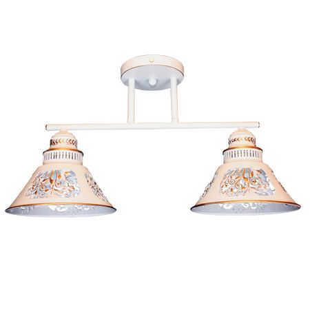 люстра потолочная JUPITER Кантри 2х60Вт Е27 металл белый радиатор ksgrowl 326 мм для квантовых led ламп 120вт