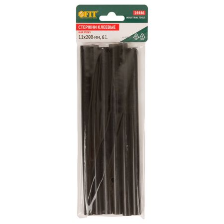 стержни клеевые FIT 11х200мм 6шт черные стержни клеевые engy 11х100мм 6шт 6 ов
