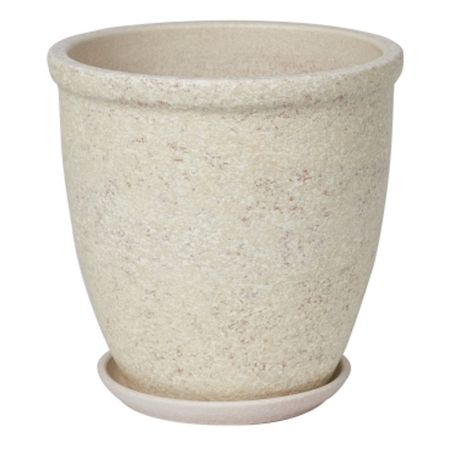 горшок керамический с поддоном Бежевый камень 3,4л d18см h19см готика шнур керамический точильный камень ceraton 1004