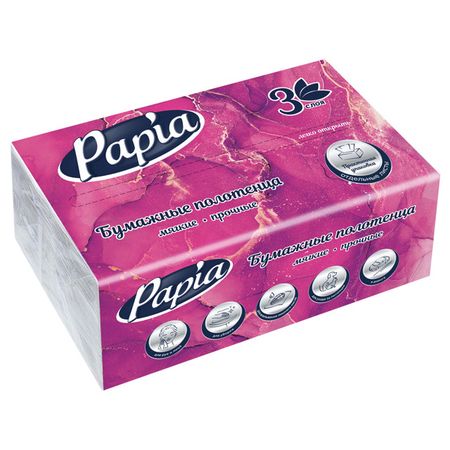 полотенца бумажные PAPIA V-fold 3-слойные 1шт бесшумный шкив для карнизов s fold wave