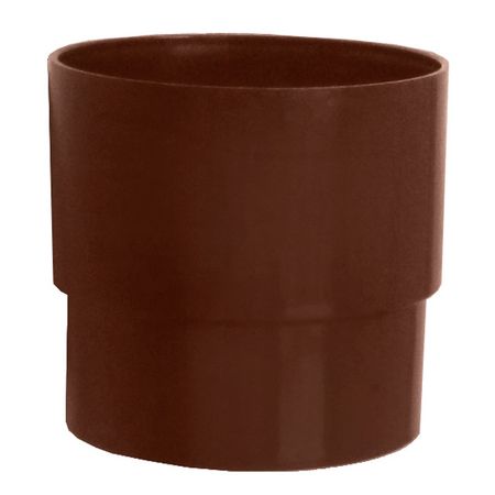 муфта IMPLAST водосточной трубы G130/80 80мм коричневая хомут implast g130 80 80мм пвх коричневый