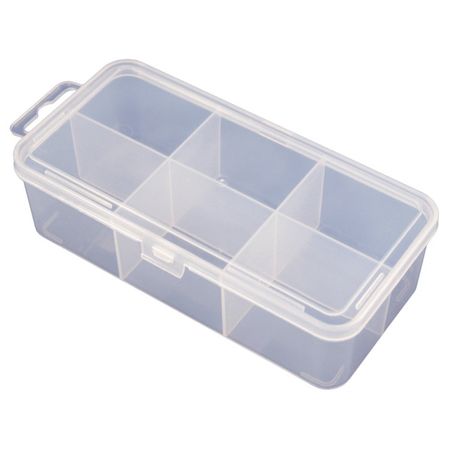 органайзер для мелочей 155х80х45мм 6 отделений прозрачный прозрачный органайзер для фотокарт minkys