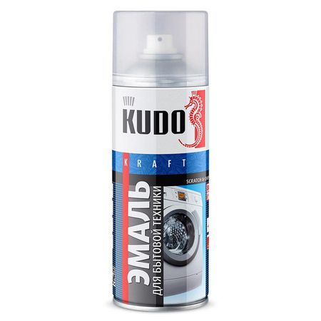 эмаль аэрозольная KUDO для бытовой техники 520 мл белая, арт.KU-1311 отвод для бытовой техники анипласт 1 1 2 х 40мм двойной