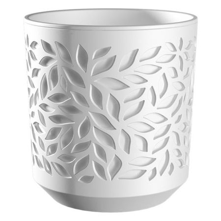 кашпо Leaves 8л белый/антрацит пластик поддон bama flower rotondo 25см белый