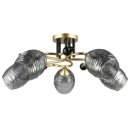 люстра потолочная De City Клэр 5x60Вт E27 металл стекло люстра потолочная lumion comfi e14 4х40вт металл стекло латунь прозрачный