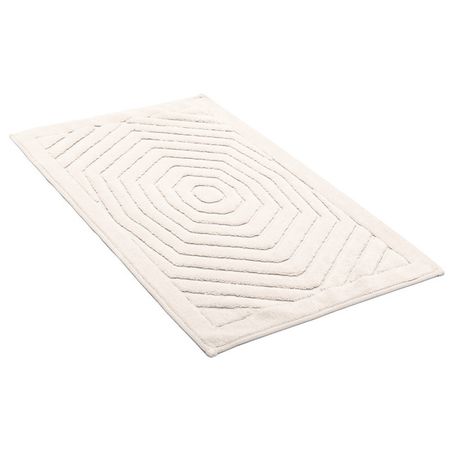 коврик для ванной PRIMA NOVA Круги 80х50см хлопок белый