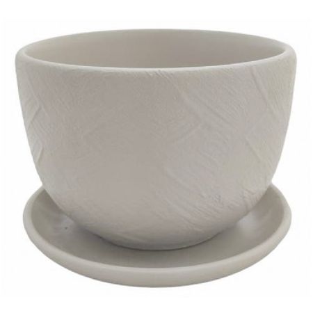 горшок керамический с поддоном 0,5 л светло-серый горшок керамический с поддоном лофт 18л d32см h28см высокий овал шнур серый