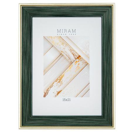 фоторамка МИРАМ 150х210мм зеленая пластик композиция ель декоративная зеленая торжество 8х23см зелёный пвх металл пластик