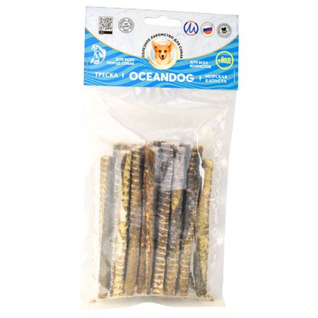 лакомство для собак Океандог Треска с морской капустой 40г подарочный лакомства для собак titbit 280 г