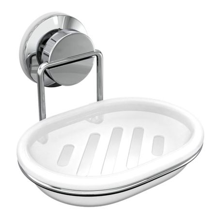 мыльница настенная FORA Atlant вакуумная присоска хром jpct парк юрского периода динозавр наклейка для автомобилей бамперов окон водонепроницаемая полиэтиленовая наклейка пвх 13см 12см