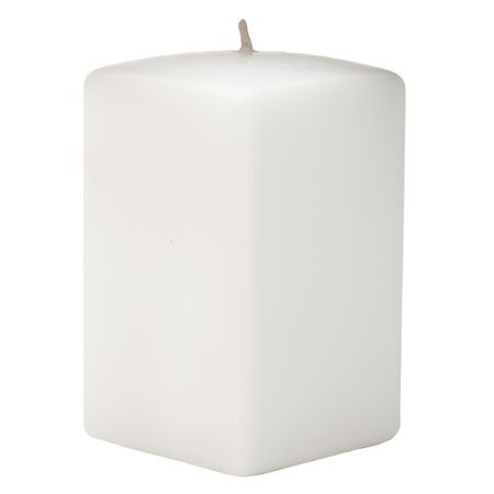 свеча-призма Lumi 6х10см 26ч/г квадратная белая без аромата свеча столбик lumi 7х18см 43ч г белая без аромата