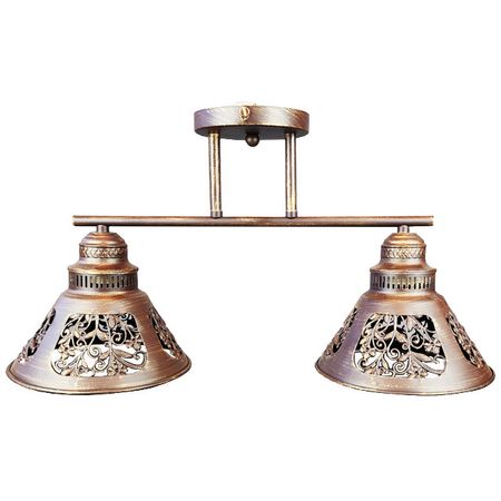 люстра потолочная JUPITER Кантри 2х60Вт Е27 металл коричневый радиатор ksgrowl 326 мм для квантовых led ламп 120вт