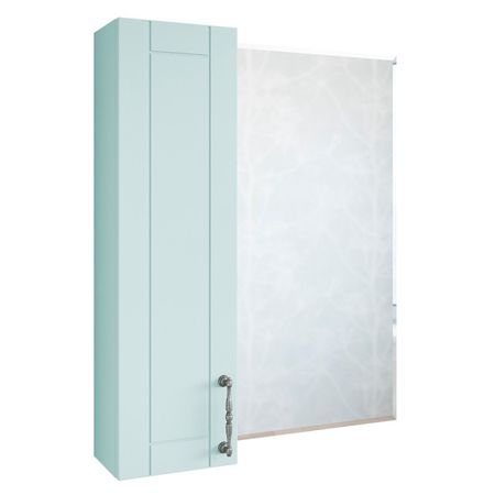 шкаф зеркальный SANFLOR Глория L 65см серый бутылочница lemax 150мм с боковым креплением и доводчиком 450х110х470мм вулканический серый